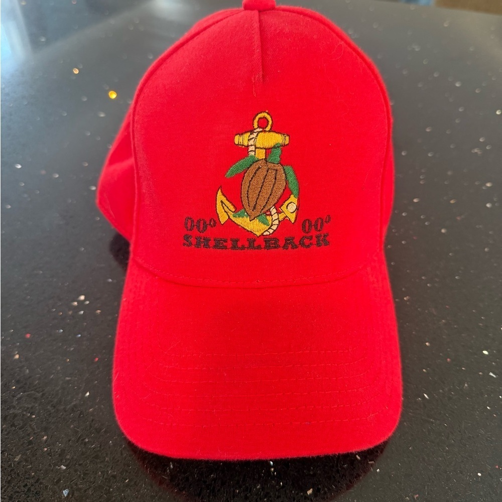 Red Shellback Embroidered Cap - Picture 3 of 4